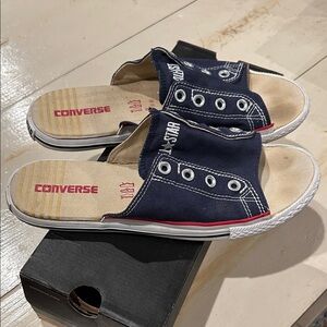 Vintage Y2K Converse Women’s Navy Slip-On Sneakers